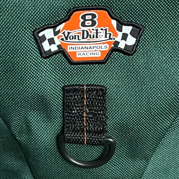 Von Dutch Backpack Orange Green Black Indianapolis Racing Skull - Picture 5 of 12